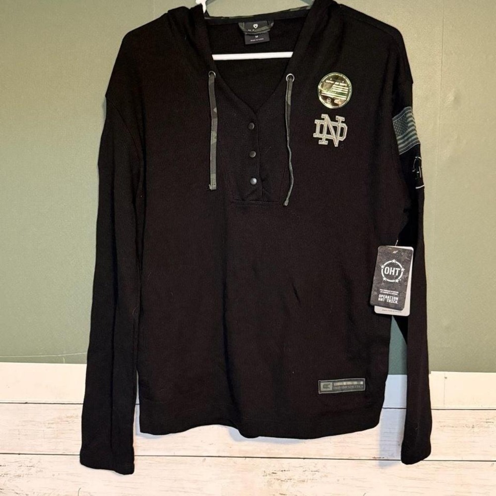 Colosseum Notre Dame Fighting Irish OHT Military Appreciation Hoodie Black